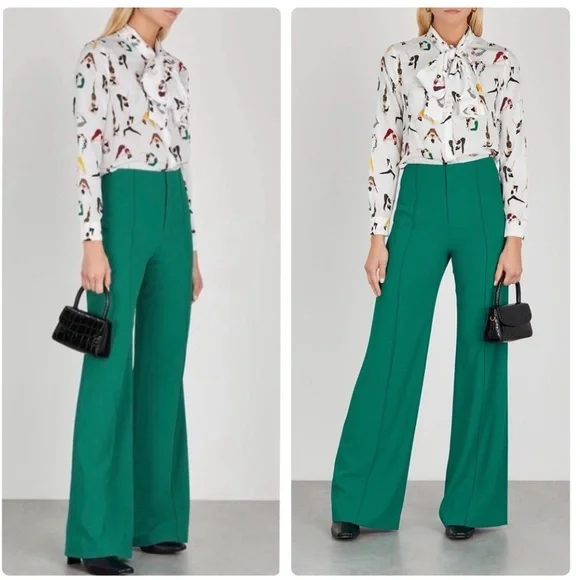 ALICE + OLIVIA Dylan High Waisted Wide Leg Pants - Picture 5 of 11